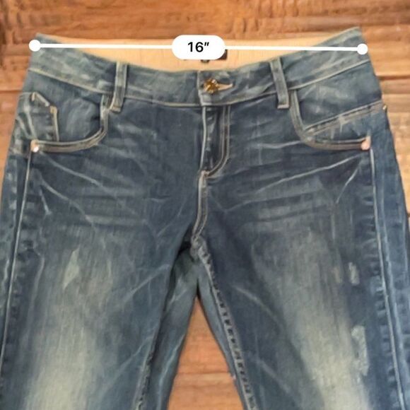 Vintage A.B.S.by Allen Schwartz Womens Blue Stretchy Straight Jeans Size 31 - Picture 11 of 12